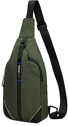WATERFLY Anti-Diebstahl Sling Bag: Damen und Herren Brusttasche Hippie Crossbody Bag Multipurpose Daypack