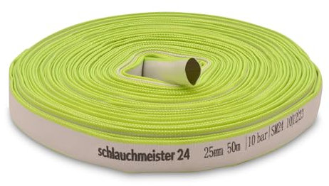 Ø 25 mm - 1 Zoll, 50 Meter Gewebeschlauch | Industrieschlauch | Bauschlauch | Flachschlauch