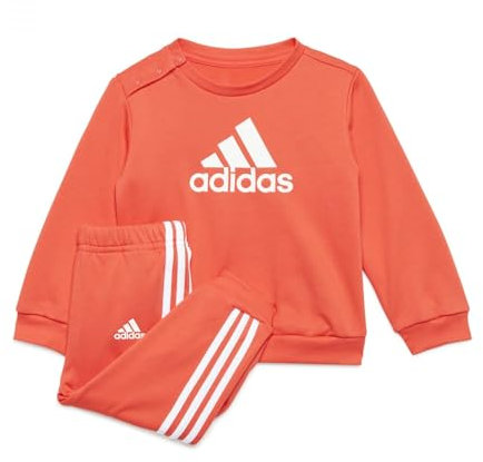 adidas Unisex - Bimbi 0-24 Badge of Sport French Terry Jogger, bright red/white, 3-6 Months