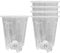 Pots d'orchidées 5pcs Pots de Fleurs Transparentes avec Trous de Drainage Plastique jardinière d'orchidée Respirante à Fente de Plante Claire pour orchidées, Plantes succulentes, Plantes d'intérieur