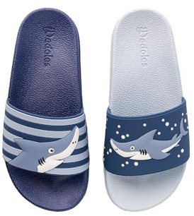 Dedoles Chaussure Homme Femme & Enfants Sandales Antidérapant designs amusants Livre Pizza Café Renard Lama Cadeau, Couleur: Requin gris, Taille: 30 EU