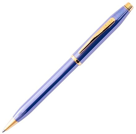 Cross Century II Kugelschreiber (Strichstäke M, Schreibfarbe: schwarz, inkl. Premium Geschenkbox), Lavender Blue/Gold