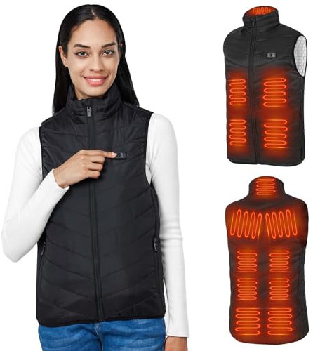 D1D9 Beheizte Weste, 13 Heizzonen, elektrisch beheizte Weste, Unisex, beheiztes Kleidungsstück. Batterien nicht im Lieferumfang enthalten
