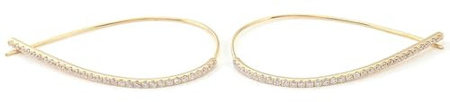 KnBoB 18 Karat Gold Ohrringe für Damen, Moissanit Schlicht Echtschmuck Edelstein Ohrstecker Creolen Schmuck