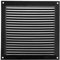 Amig - Rejilla Cuadrada de Aluminio - Rejillas de Ventilación para Salida de Aire - Ideal para Techo de Cocina y Baño - Medidas 170 x 170 mm - Color Negro
