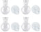 4-Piece Hanging Acrylic Wall Planter Set, Transparent Bulb Vases with doubleHole & Suction holder hangers, Propagation for Home, Bathroom & Office opening Decor