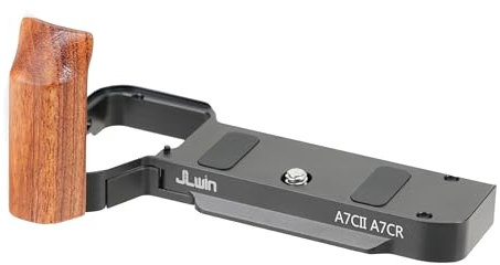 Fotga JLwin A7CR A7CII Wooden L-Shape Side Handle Grip Tripod Mount Plate for Sony A7CR A7C II Camera,1/4-20 Mounts,Arca Swiss Mount