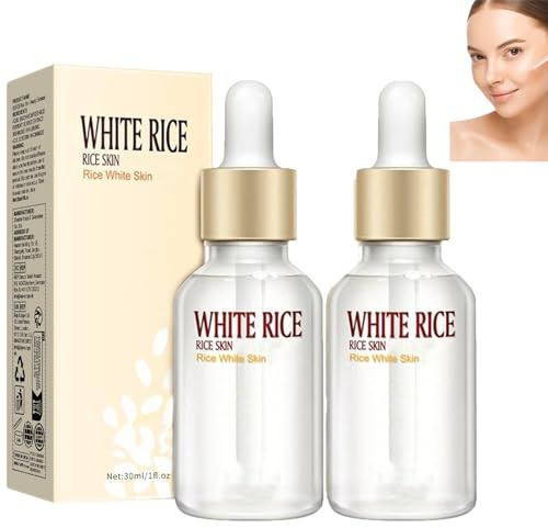 Anti-Wrinkle Rice Serum, Facial Whitening Serum, Deeply Moisturizing with Niacinamide, Nourishing & Firming, Fading Dark Spot, Brighten & Even Skin Tone, Repair Dry Skin, For All Skin Type (2pcs)