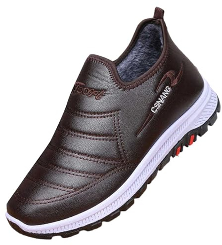 Genérico Zapatillas Hombre Sin Cordones Invierno - Zapatillas Hombre Deportivas Casual Suela Ligera Y Gruesa Amortiguación Antiolor Zapatos Color Sólido Cómodo Moda Zapato para Uso Diario
