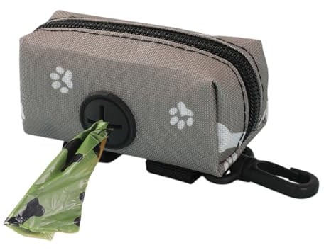 Hundebeutelspender – Tragbarer Kotbeutelhalter mit Haken, einfache Kotbeutelaufbewahrung für Hunde und Katzen auf Spaziergängen, Haustierzubehör für Outdoor, Reisen und tägliches Gehen, leicht, 12,7