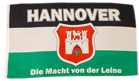 Fahne Flagge Hannover - Die Macht von der Leine - 90 x 150 cm