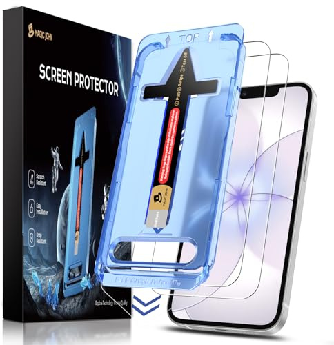 MAGIC JOHN 2 Pack for iPhone 17e Screen Protector | 9H Hardness Tempered Glass, Easy Installation Kit, Bubble Free, 1:1 Full Coverage, HD Clear, Scratch Resistance