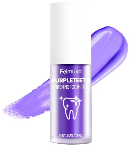 Sérum Blanchissant Dentaire Purple,Dentifrice Blancheur Violet, Pâte à Dents Blanchissante,Élimination des Taches Dentaires,pour une correction instantanée de la couleur et des résultats