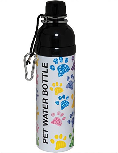 Lick 'n Flow Pet Water Bottle Paws 750ml, Clear