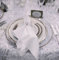Decor Essentials Glass Charger Plates Beaded Silver Xmas Events Weddings 33cm Diameter