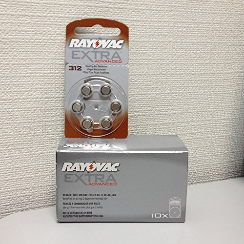 Rayovac 312 Battery 10-Packs of 6 cells by