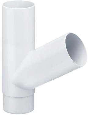 INEFA Abzweiger Fallrohr 60 Grad, PVC DN100/100 Weiß Zubehör Fallrohr Kunststoff, einfache Steckmontage, Made in Germany