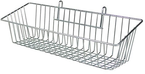 Gitterkorb zum Einhängen 430 x 135 x 115 mm silber