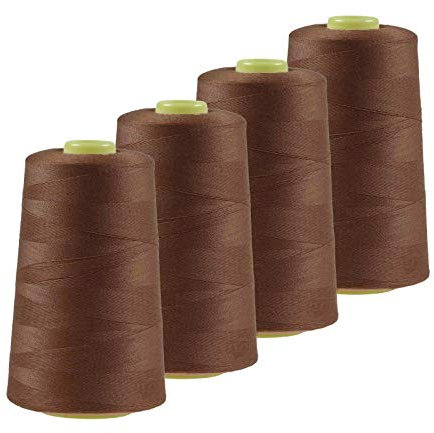 4 x 4572m Qualitäts Overlock-Garn Overlock-Nähgarn Oeko-Tex Farbe 701-740, Farbe:A715 rehbraun