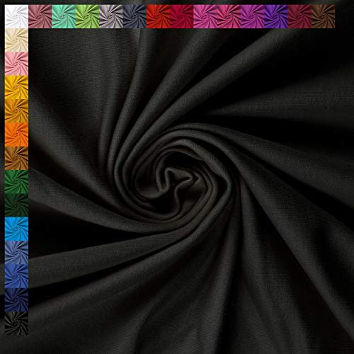 Sweatstoff Eike von Swafing, angeraut, schwarz, STANDARD 100 by OEKO-TEX (50cm x 155cm)