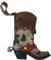 Westerndekoration Wandbehang Baumbehang Cowboystiefel (F)