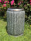 Tina de madera galvanizada vintage | Maceta grande de acero de metal y zinc para jardín