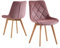 B&D home Esszimmerstühle Tania 2er Set, Polsterstuhl Küchenstühle für Esszimmer, Küche, Büro, Schminktisch, Altrosa Landhaus skandinavisch Design, Webstoff Merlot, 11118-ROSA-2