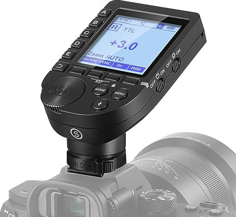 NEEWER QPRO-S TTL Drahtloser Blitzauslöser Kompatibel mit Sony 1/8000s HSS Neigbares Design LCD Bildschirm 5 Tastensätze 9 Anpassbare Funktionen für Q4 Q3 Z1 Z760 NW420 NW655 NW665 S101-300W/400W PRO