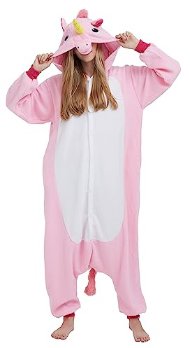 SimZoo Unisex Pyjamas Onesies Tiere Kostüm Cosplay Erwachsene Karneval Nachtwäsche Halloween Schlafanzug Fasching Einteiler