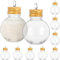 BESTonZON 10 Stück Weihnachten Schnapskugeln Saftflaschen Schnapskugeln Transparente Weihnachtskugeln zum Befüllen 50ml Flaschenanhänger Christbaumschmuck für Glühwein Saft Getränke Gold