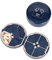 8 Compartments Weekly Pill Box Tablet Organizer Medicine Storage Box Pill Cutter for Small Pills Tablet Cutter for Pills (Blue)