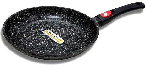 Cflagrant® Poêle 30cm Façon Pierre Tous Feux Dont Induction Sans PFOA Cuisson Sans Matière Grasse Revêtement en Greblon C3 de Technologie Allemande