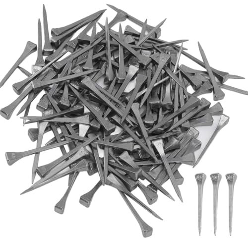 HZAOPZE Chiodi a Ferro di Cavallo Attrezzatura per Cavalli Chiodo 51mm Ferro di Cavallo Stabile Accessori Chiodi 50pcs per Allenamento a cav Il Fissaggio di Piombo o Vetro