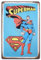 BOEMY Superman Vintage Blechschild – 20 x 30 cm – Der Retro-Touch, den Ihr Raum braucht! Vintage-Poster aus Metall des Mannes aus Stahl