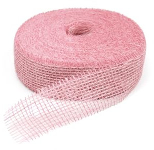 SIZO® Deco Jute Eco Friendly Dekorationsband Geschenkband 5 cm x 40 Meter Rosa Dekoration Dekor Dekoband