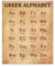 GOMAKERER 1 Stück Retro Wandkunstdruck Mit Griechischem Alphabet Vintage Pergament Poster Ungerahmt Kunst Wanddekoration Poster Für Schlafzimmer Zuhause Büro 35x28cm