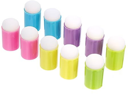 SEWACC Kids Craft 10pcs Smudge Tool Finger Painting Supplies Finger Stamp Sponge Stamps for Toys Playset Painting Toy Finger Painting Daubers Toy for Paint Toy Plastic Sponge