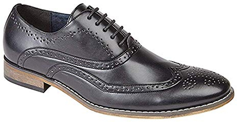 GOOR Mens 5 Eyelet Brogue Oxford Shoes