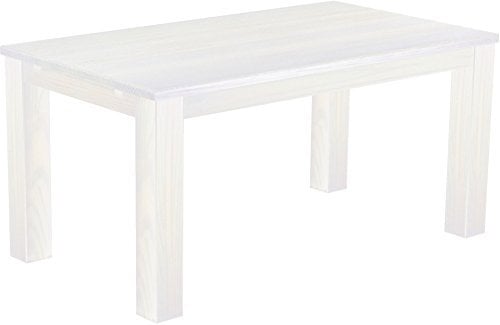 Esstisch Rio Classico 160x90 cm Pinie Weiß Holz Pinie Massivholz Esszimmertisch Echtholz ausziehbar vorgerichtet für Ansteckplatten Brasilmöbel