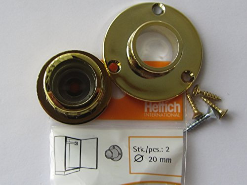 Hettich Schrankrohrlager für runde Rohre ø 20 mm, Kunststoff vermessingt, 1 Paar, 62307