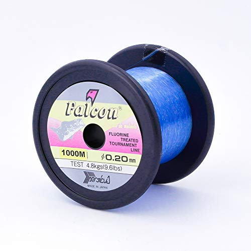 Falcon Nylon Speciale Mulinello Fluorine, Persicus, 1000 mt Filo da Pesca, Blu, 0.16
