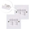 VCE RJ45 Socket Cat6 Ethernet Wall Socket Double Port Faceplate Flat Wall Plate For CAT6/CAT5E/CAT5 Network Cable With Keystone Jack Modular 2 Sets