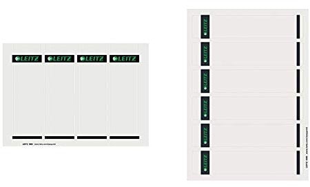Leitz Rückenschilder Breit Pc-Beschriftbar, grau & selbstklebende Ordner-Rückenschilder, 150 Stk, PC-beschriftbar, Für Leitz Qualitäts-Ordner mit 6 cm Rücken, B x H: 39 x 192 mm, Papier, Grau