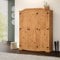 Corona 3 Door Arch Top Wardrobe Solid Pine Storage Bedroom Furniture