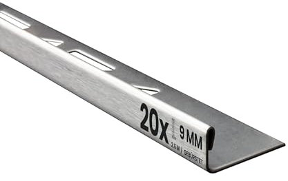20x L-Profil Edelstahlschiene Fliesenschiene Fliesenprofil L250cm 9mm gebürstet