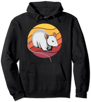 Mouse Retro Sunset Rodent Mice Pullover Hoodie