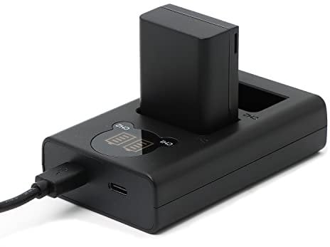 Batterytec Batteria di ricambio per fotocamera e caricabatterie per NIKON EN-EL25, batteria compatibile con NIKON Z50 ZFC 1350mAh
