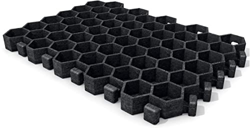 hanit Paddockplatten | 500 x 400 x 40mm | schwarz | 50 Platten | 10m² | aus Recycling Kunststoff | hochstabile Pferde Paddock Befestigung