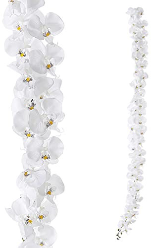 Deco Woerner Orchideen Girlande 175 cm Orchideenranke Kunstpflanze Kunstblumengirlande weiß