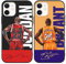nurkorki [2 Stück Handyhülle für iPhone 12/12 Pro Hülle 6,1, Basketball Legende 24 23 Player Star Cool Mode Muster Design Case Matt Weich Silikon Stoßfest Back Cover Schutzhülle für iPhone 12/12 Pro